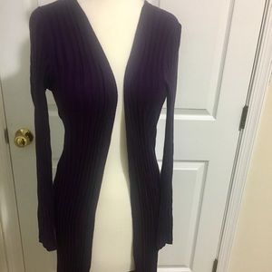 Cable and Gauge Extra Long Cardigan. 70% acrylic, 30 % rayon.